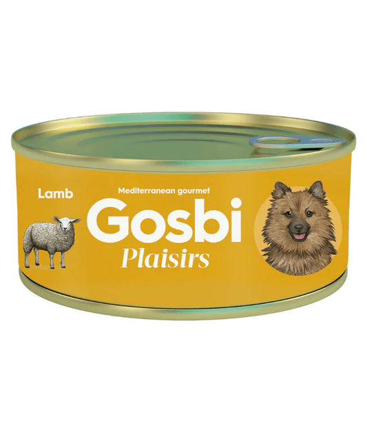 Gosbi - dog Plaisirs, Grain-Free Lamb Adult Complementary Wet Food – Monoprotien Hypoallergenic For Sensitive Digestion 185g-400g
