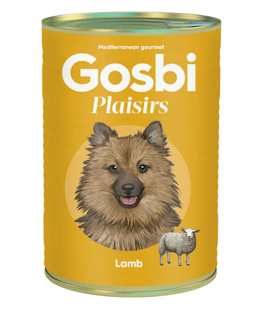 Gosbi - dog Plaisirs, Grain-Free Lamb Adult Complementary Wet Food – Monoprotien Hypoallergenic For Sensitive Digestion 185g-400g