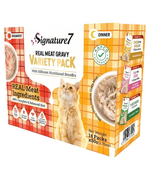 Signature7 - cat Variaty Pack With Different Nutritional Benefits 14x50g