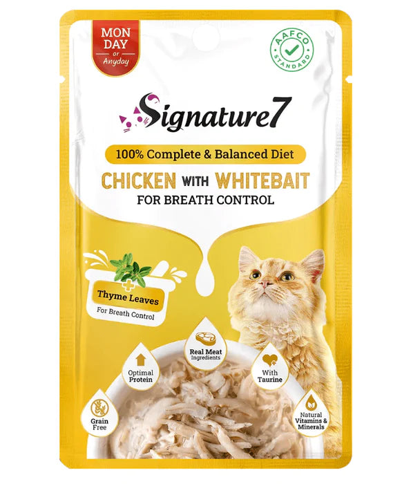 Signature7 - cat Chicken With Whitebait For Breath Control Grain-Free Wet Cat Food 50g