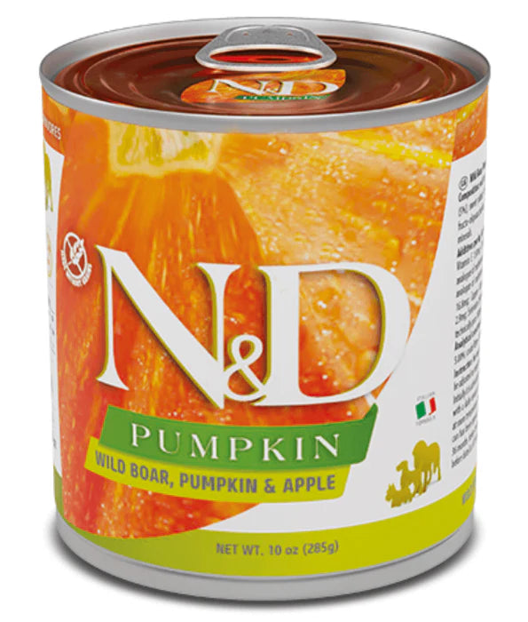 Farmina - dog N&D Pumpkin, Wild Boar, and Apple Adult Wet Dog Food In Gravy 285g - For a Healthy Digestion