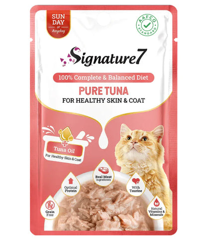 Signature7 - cat Pure Tuna For Healthy Skin & Coat Grain-Free Wet Cat Food 50g