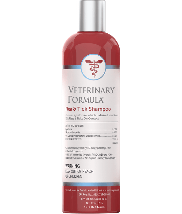 Synergy Labs - Veterinary Formula, Clinical Care Flea & Tick Shampoo for Dogs and Cats - 473ml