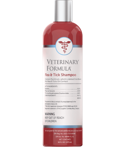 Synergy Labs - Veterinary Formula, Clinical Care Flea & Tick Shampoo for Dogs and Cats - 473ml