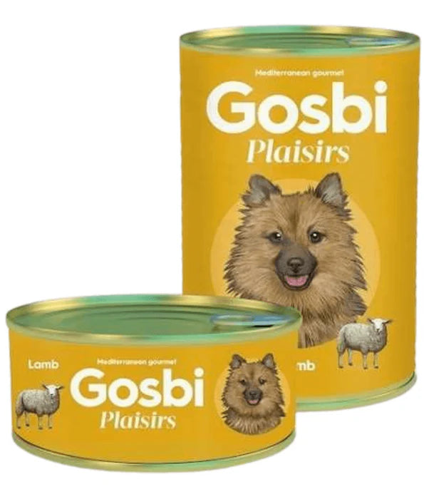 Gosbi - dog Plaisirs, Grain-Free Lamb Adult Complementary Wet Food – Monoprotien Hypoallergenic For Sensitive Digestion 185g-400g