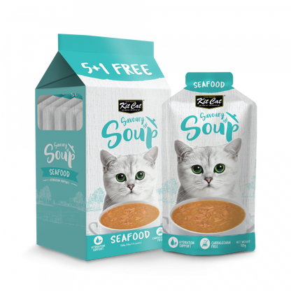 Kit Cat - Savoury Soup Seafood 5+1 free 300g(50gx6packs)