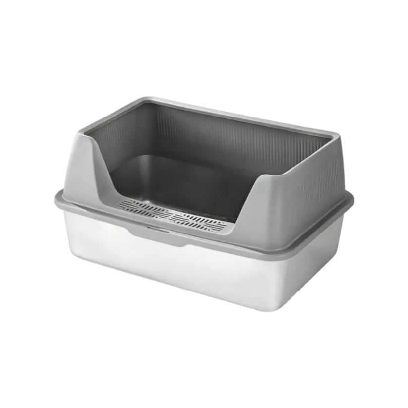 Miami 201 - Cat Litter Inox Box Stainless Steel+PP Grey 60*40*35cm