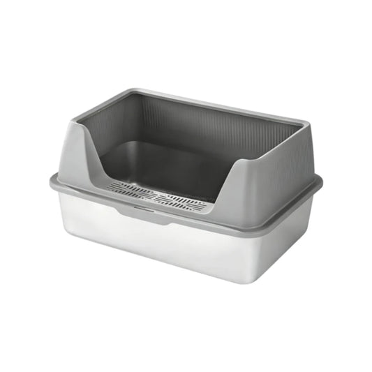 Miami 201 - Cat Litter Inox Box Stainless Steel+PP Grey 60*40*35cm