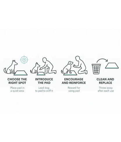 Midea Pet -Smart Mate Training Pads, 5-Layer Odor-Lock & Leak-Proof Absorption.