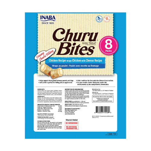 Inaba - dog Churu Bites Chicken Recipe wraps Chicken with Cheese Recipe