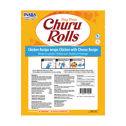 inaba - dog Churu Rolls Chicken Recipe wraps Chicken with Cheese Recipe