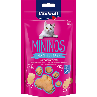 Vitakraft - cat mininos fancy jerky salmon slices snack 40g