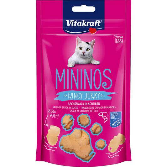 Vitakraft - cat mininos fancy jerky salmon slices snack 40g