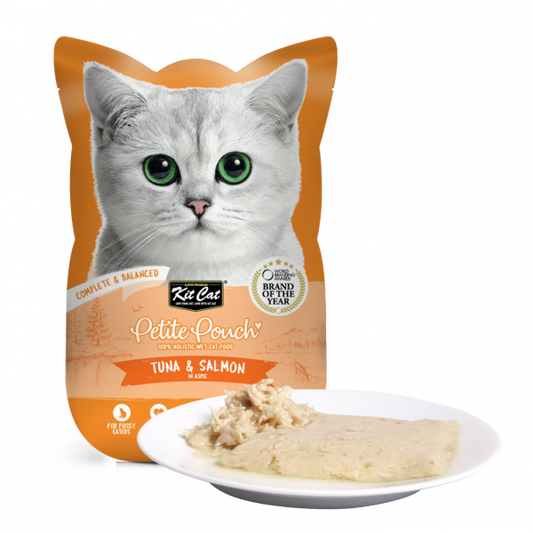 Kit Cat - Petite Pouch Complete & Balanced Tuna & Salmon in Aspic