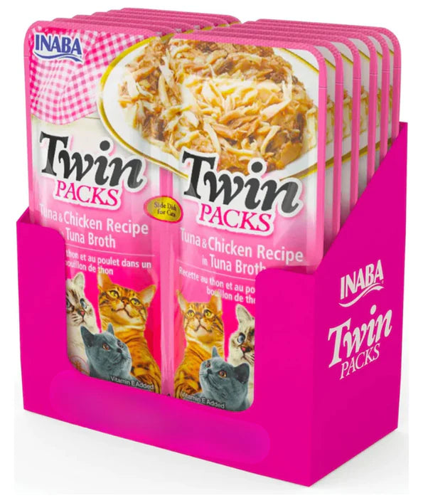 Inaba - cat Twin Packs Tuna & Chicken Recipe in Tuna Broth 80g