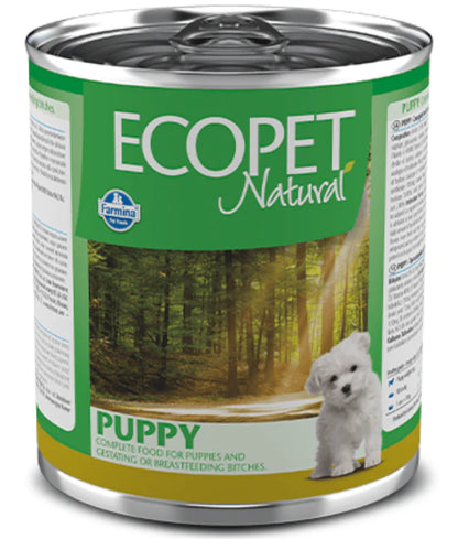 Farmina - dog Ecopet Natural Chicken, Growth Support, Digestive Health, Puppy All Breed Sizes Wet Dog Food - 300 g
