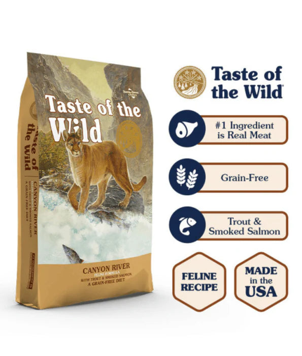 Taste of The Wild - cat Canyon River Feline Formula with Trout & Smoked Salmon 2kg