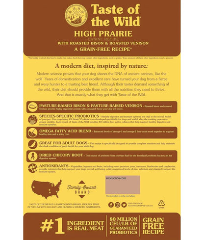 Taste of The Wild - dog High Prairie Adult- Roasted Bison & Venison 2kg-12kg