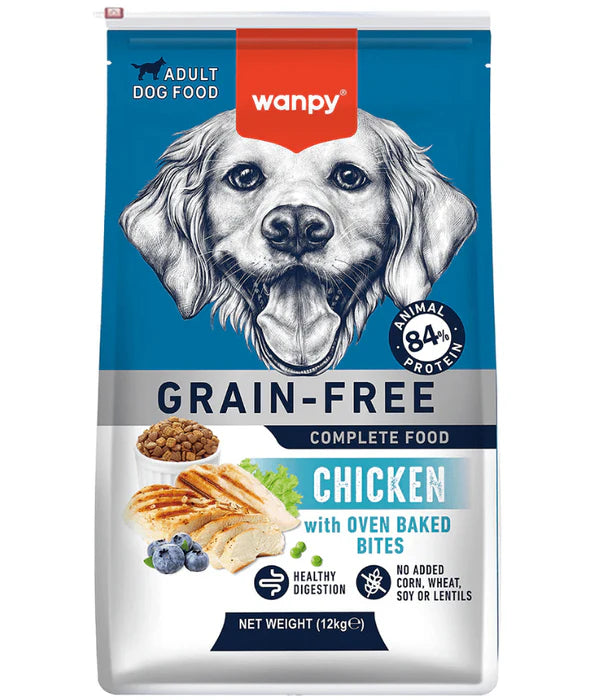 Wanpy - dog Grain-Free Chicken Adult, Small & Medium Breed Sizes Dry Dog Food, High Animal Protein, Joint & Digestive Support