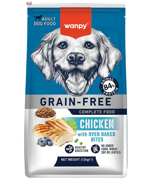 Wanpy - dog Grain-Free Chicken Adult, Small & Medium Breed Sizes Dry Dog Food, High Animal Protein, Joint & Digestive Support