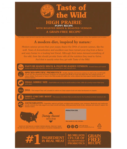 Taste of The Wild - dog High Prairie Puppy- Roasted Bison & Roasted Venison 2kg - 12 kg