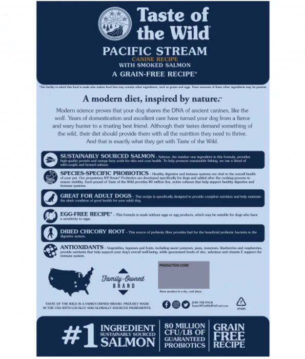 Taste of The Wild - dog Pacific Stream Adult- Smoked Salmon 2kg - 12 kg