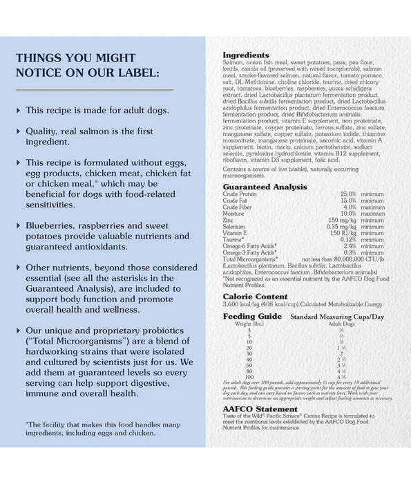 Taste of The Wild - dog Pacific Stream Adult- Smoked Salmon 2kg - 12 kg