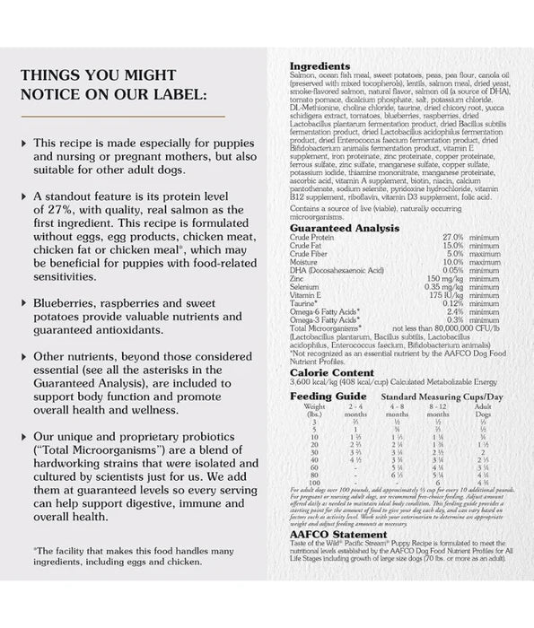 Taste of The Wild - dog Pacific Stream Puppy- Smoked Salmon 2kg - 12 kg