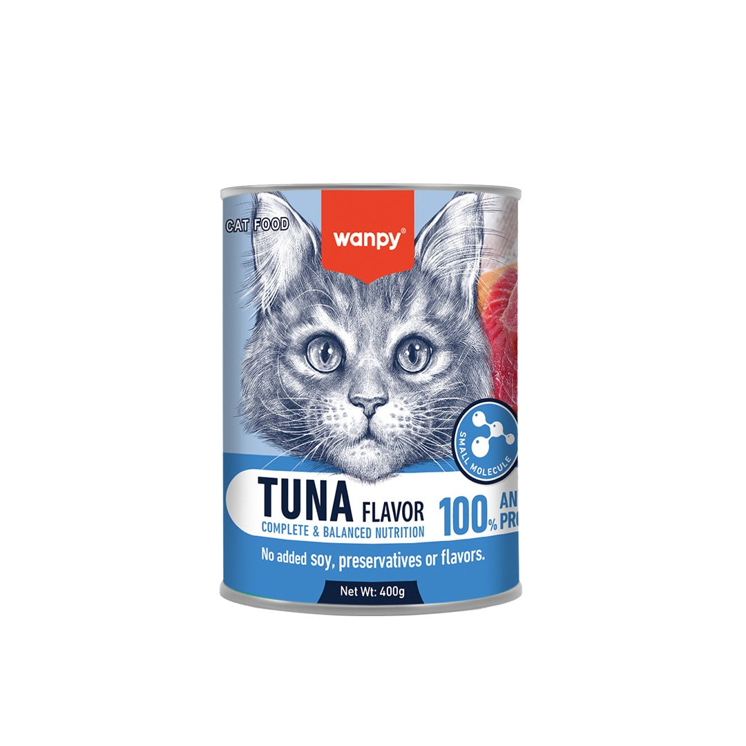 wanpy - can cat food complete paste with tuna 400g