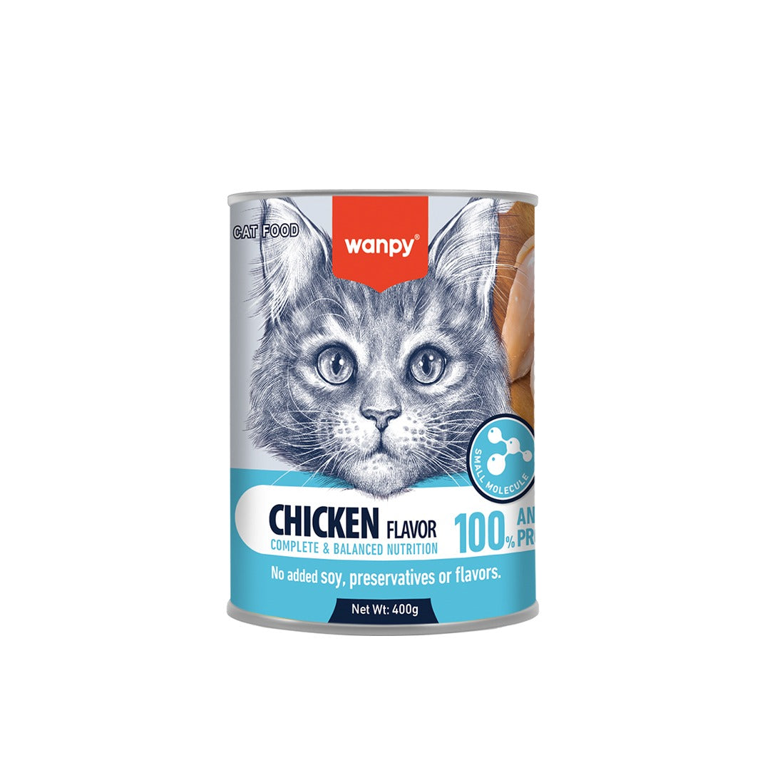 wanpy - can cat food complete paste with chicken 400g