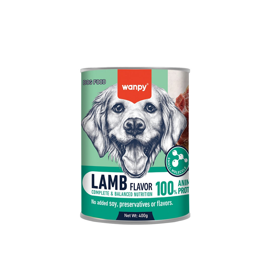 wanpy - can dog food complete paste with lamb 400g