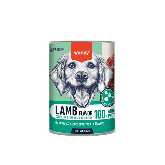 wanpy - can dog food complete paste with lamb 400g