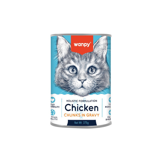 WANPY - Chunks In Gravy Cat food with chicken 375g