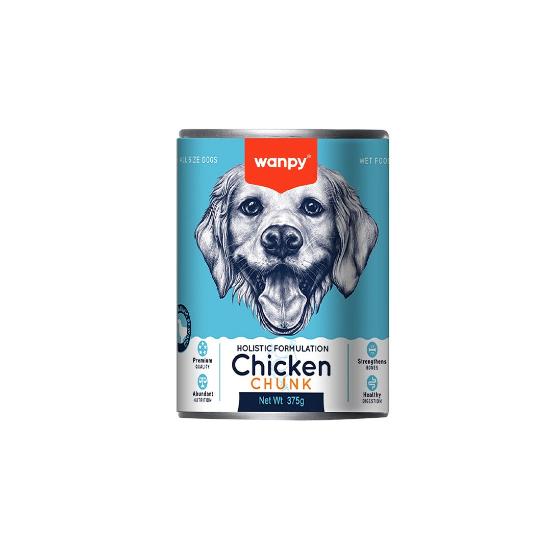 WANPY - Chunks In Gravy dog food with chicken 375g