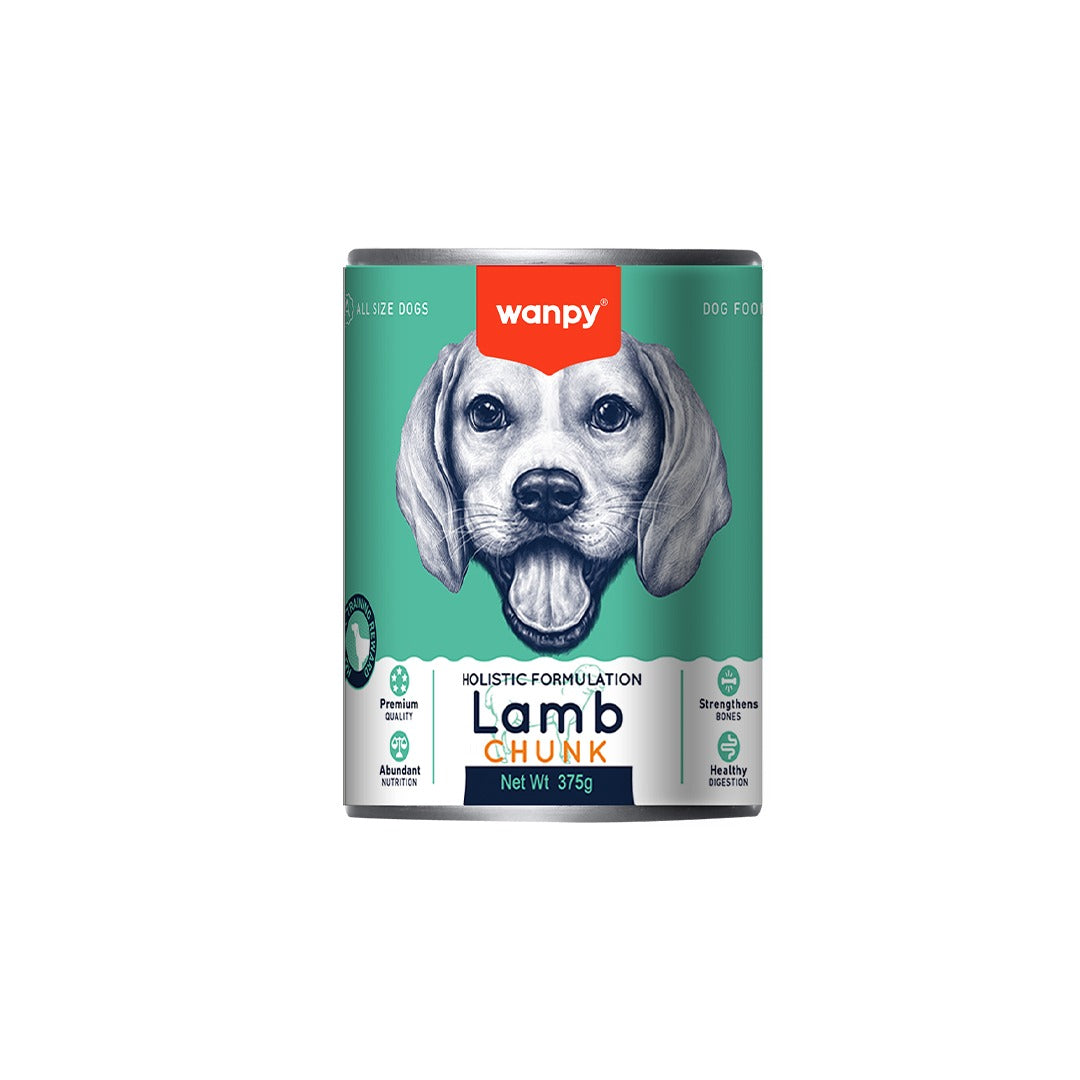 WANPY - Chunks In Gravy dog food with lamb 375g