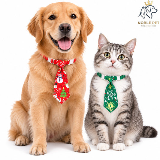 Christmas Noble Pet - Christmas Pet Neckties with Adjustable Collar – Assorted