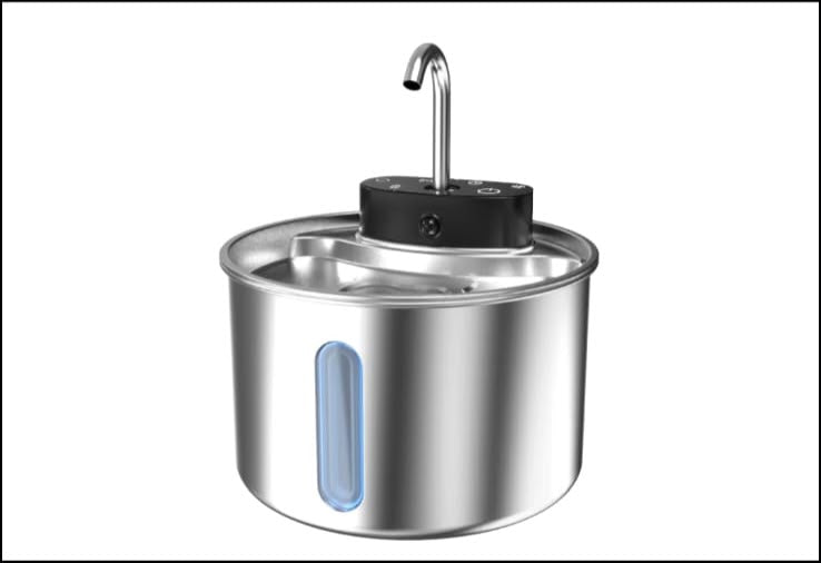 Stainless Steel Pet Water Fountain smart sensor 2.2L Capacity, Ultra-Quiet Pump, Double Filtration, Automatic Pet Water Dispenser