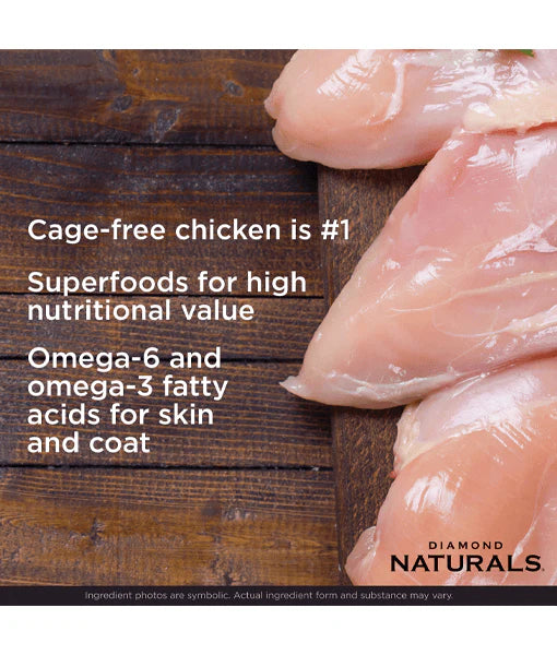 Diamond Naturals - dog Medium and Large Breed, All Life Stages Dry Dog Food, With Chicken - 15kg