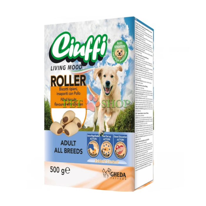 Ciuffi - dog Roller Stuffed biscuit, 500g