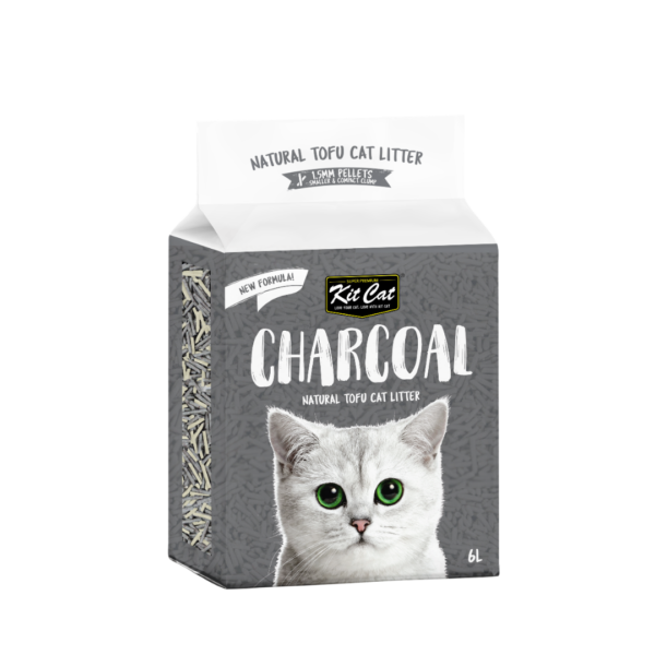 Kit Cat - Natural Tofu Cat Litter 1.5mm – Charcoal 6L