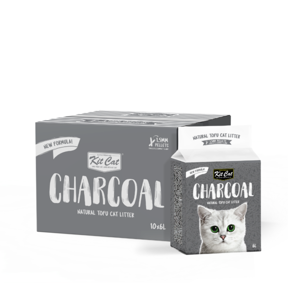 Kit Cat - Natural Tofu Cat Litter 1.5mm – Charcoal 6L