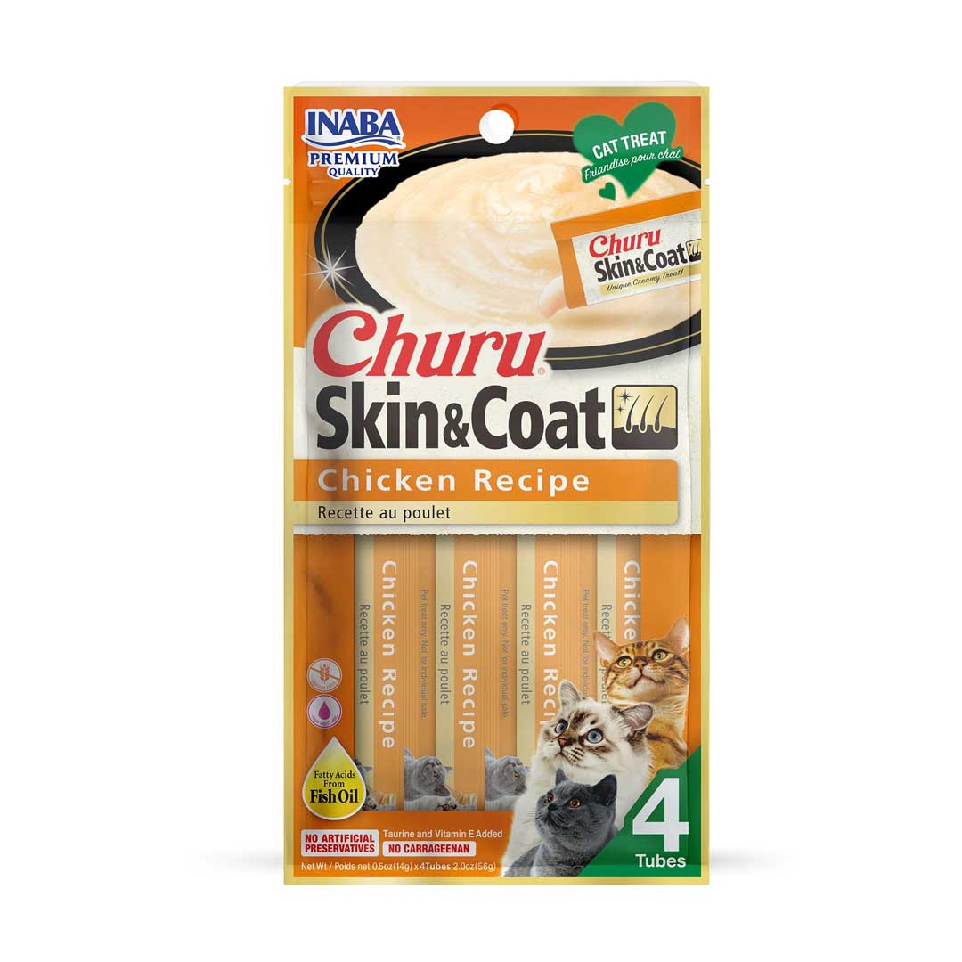 Inaba - Churu Skin & coat chicken recipe 15g (4 tubes)