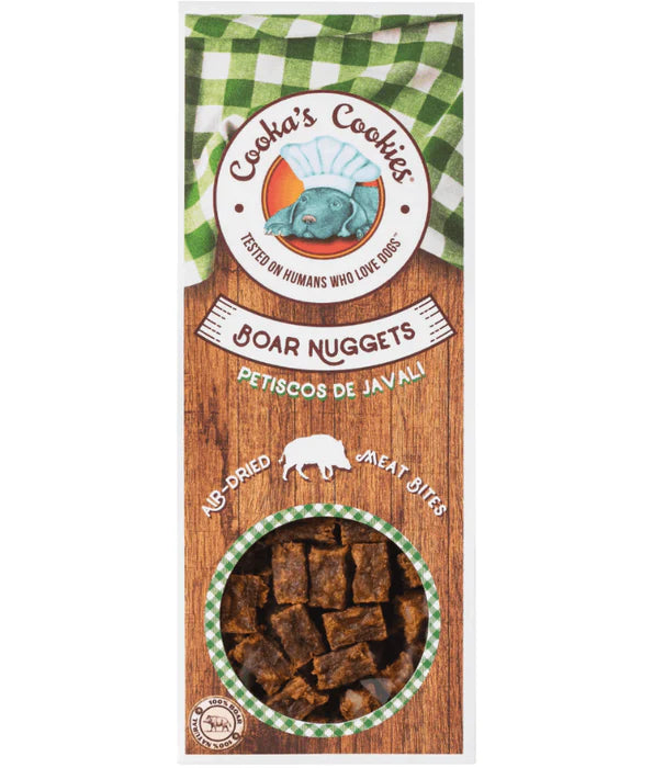 Cooka’s Cookies - dog Boar Nuggets, High-Protein Dog Training Treats, Novel Protein, All Life Stages, All Breed Sizes - 60 g