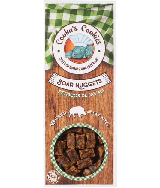 Cooka’s Cookies - dog Boar Nuggets, High-Protein Dog Training Treats, Novel Protein, All Life Stages, All Breed Sizes - 60 g