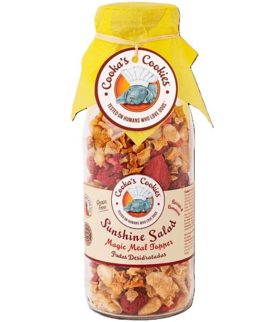 Cooka’s Cookies - dog Sunshine Salad, Meal Topper, Air-Dried Fruits, Antioxidant-Rich Energy Boost, All Life Stages, All Breed Sizes - 130 g