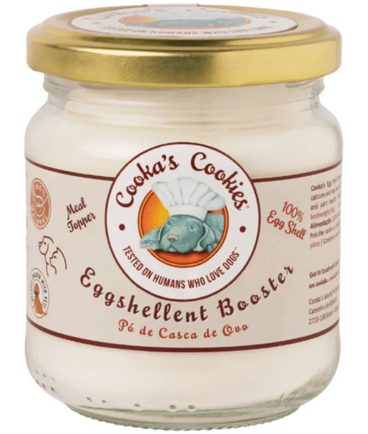 Cooka’s Cookies - dog Eggshellent Booster, Meal Topper, Ground Eggshell Calcium, Bone & Teeth Support, All Life Stages, All Breed Sizes - 180 g