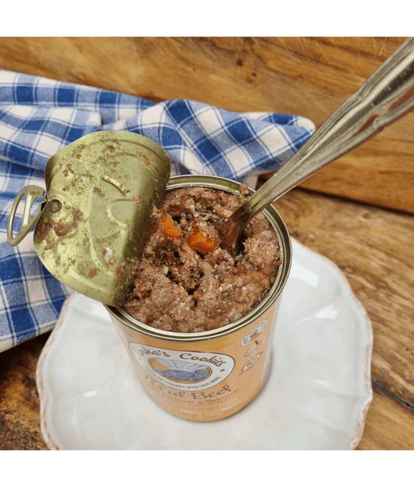 Cooka’s Cookies - dog Real Beef With Potatoes And Spinach, High Meat Wet Dog Food Recipe, Complete & Natural Nutrition, All Life Stages, All Breed Sizes - 400 g