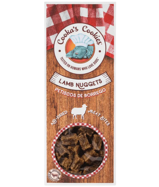 Cooka’s Cookies - dog Lamb Nuggets, High-Protein Dog Training Treats, Novel Protein, All Life Stages, All Breed Sizes - 60 g