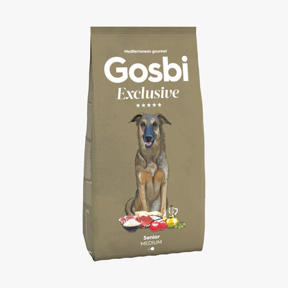 Gosbi - dog Exclusive, Hypoallergenic Chicken Senior Dry Food For Medium and Large Breeds 3kg, 12kg
