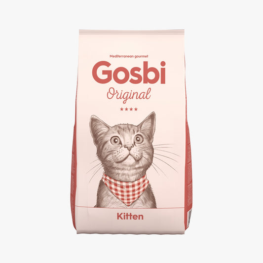 Gosbi - cat Original, Chicken, Salmon, and Tuna Kitten Dry Food – Growth Formula 1kg-3kg